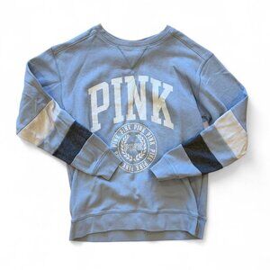 Victoria's Secret Women's Blue and Grey Sweatshirt